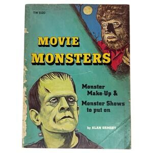 VTG 1975 "Movie Monsters: Make-Up/Shows" Ormsby Scholastic PB Book SECOND PRINT